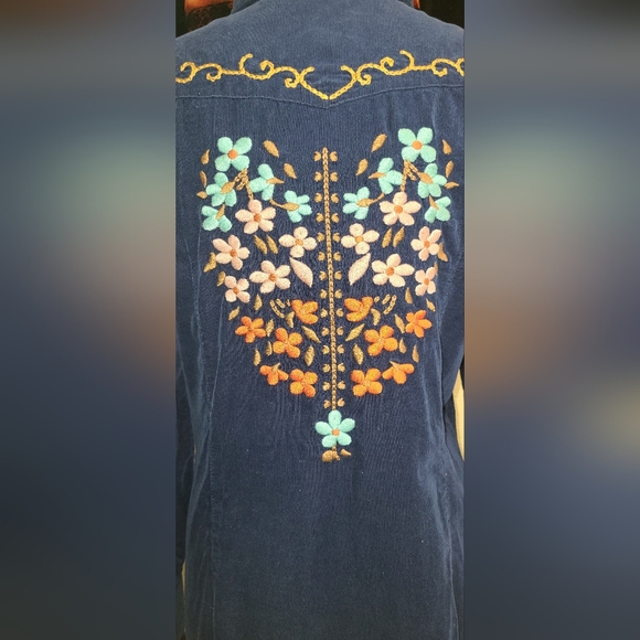 Ivy Jane Blue Western Courderoy Large - Picture 4 of 8